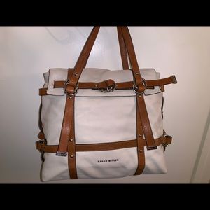 KAREN MILLEN OFF WHITE LEATHER BAG